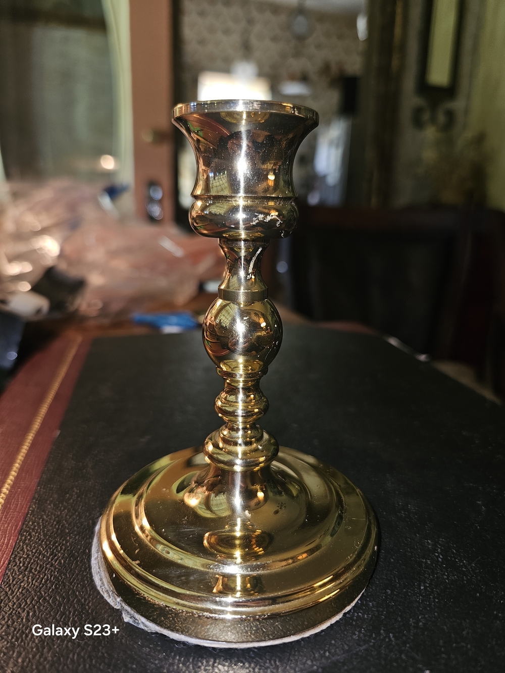 baldwin Polished Gold Brass Candlestick Holder